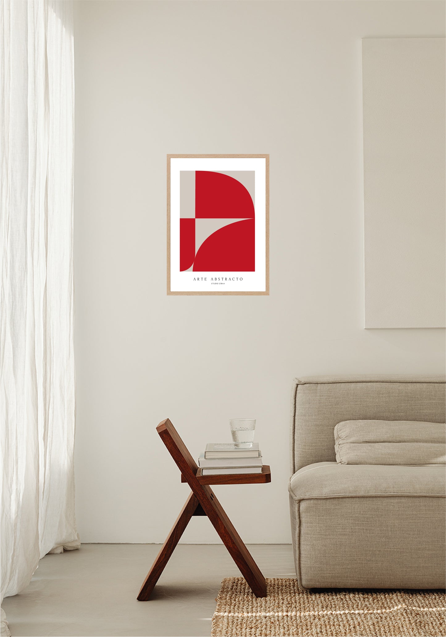 Arte Abstracto - Rojo Poster