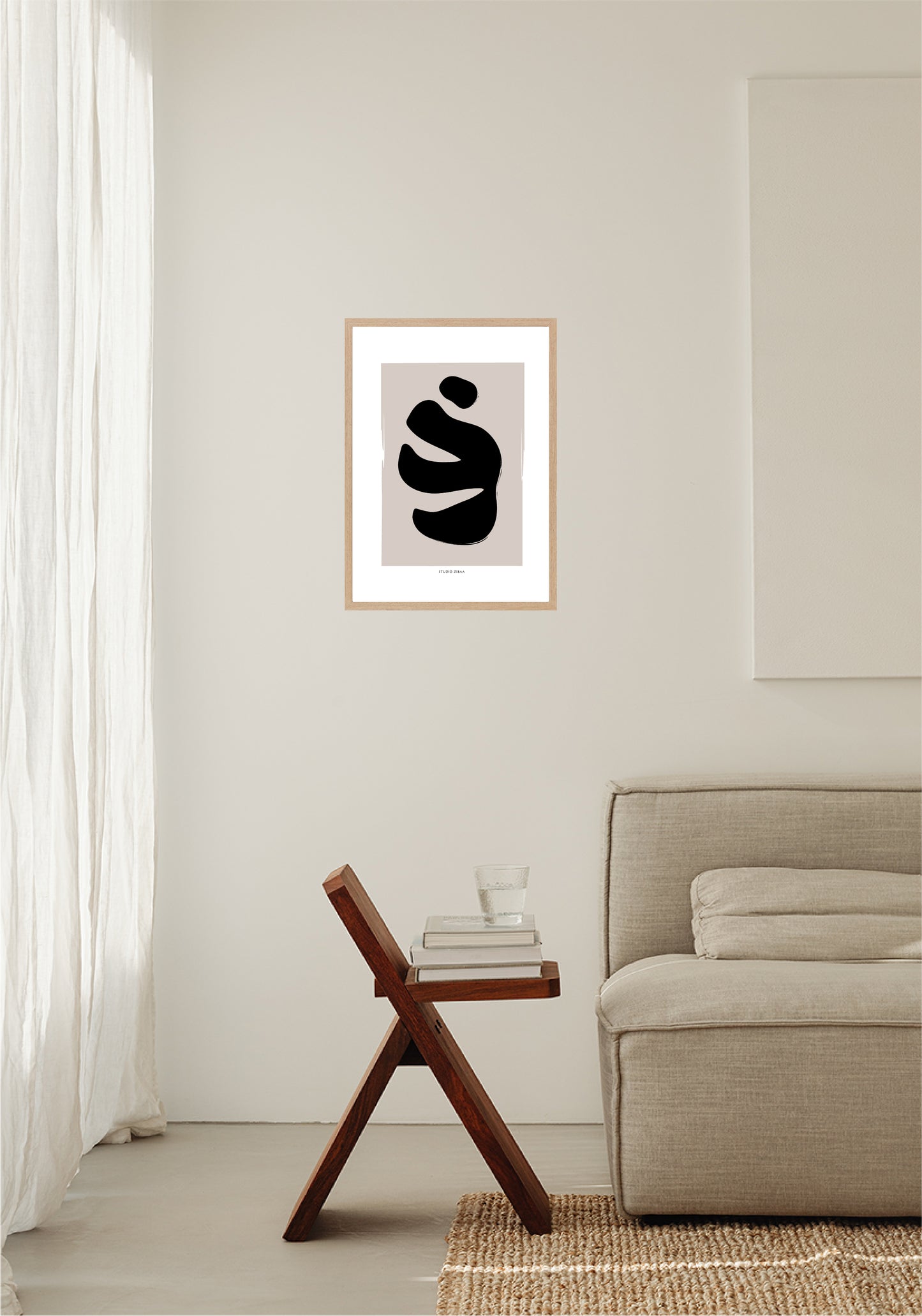 Hoja Tropical - Negro Poster