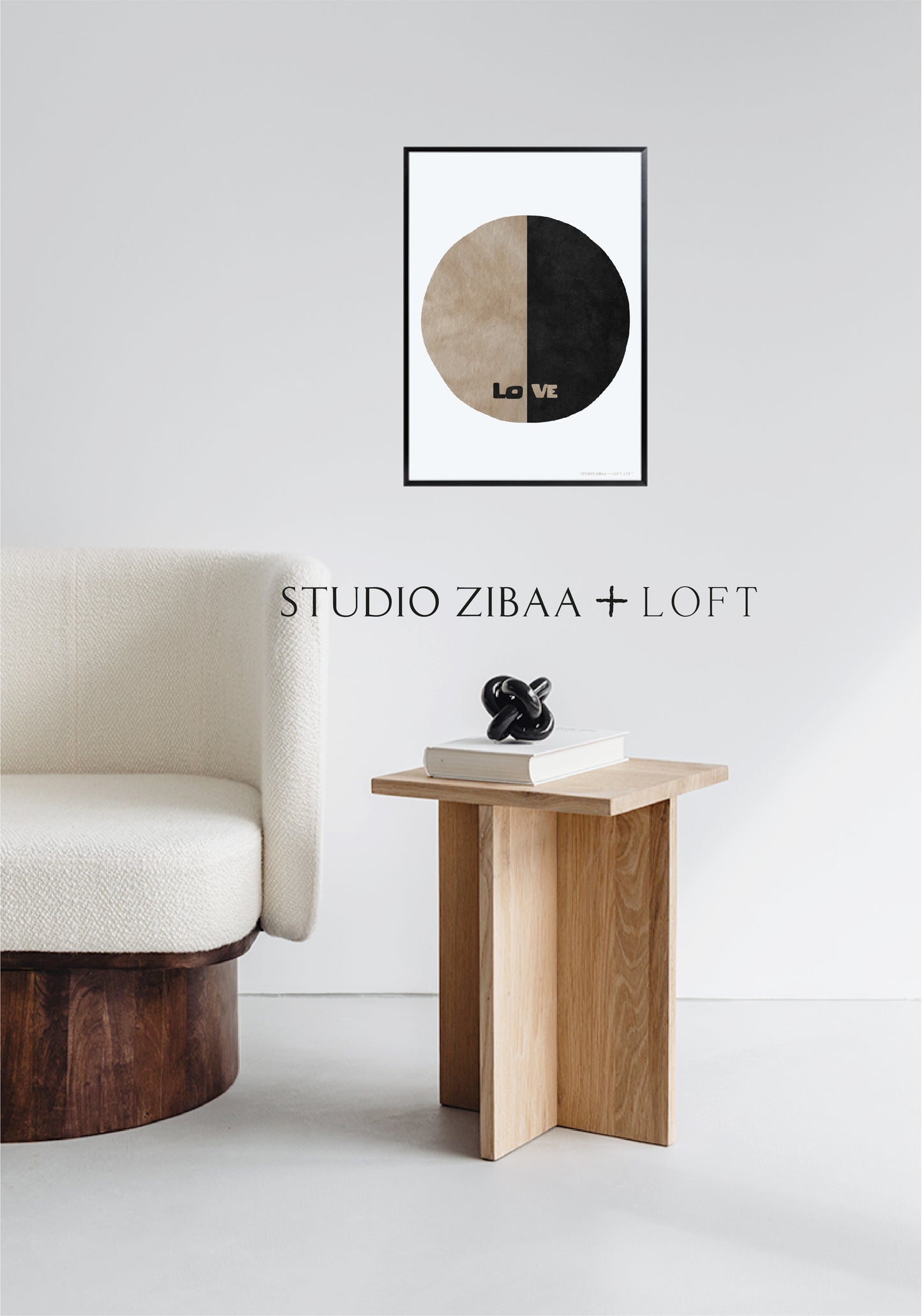 Sun Love - Black Poster | STUDIO ZIBAA X LOFT