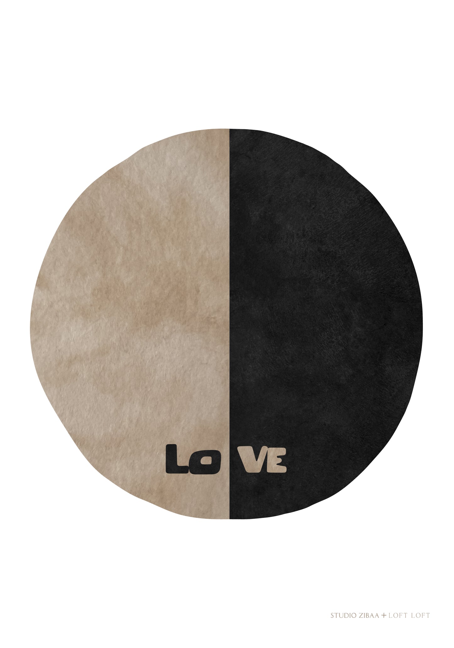 Sun Love - Black Poster | STUDIO ZIBAA X LOFT