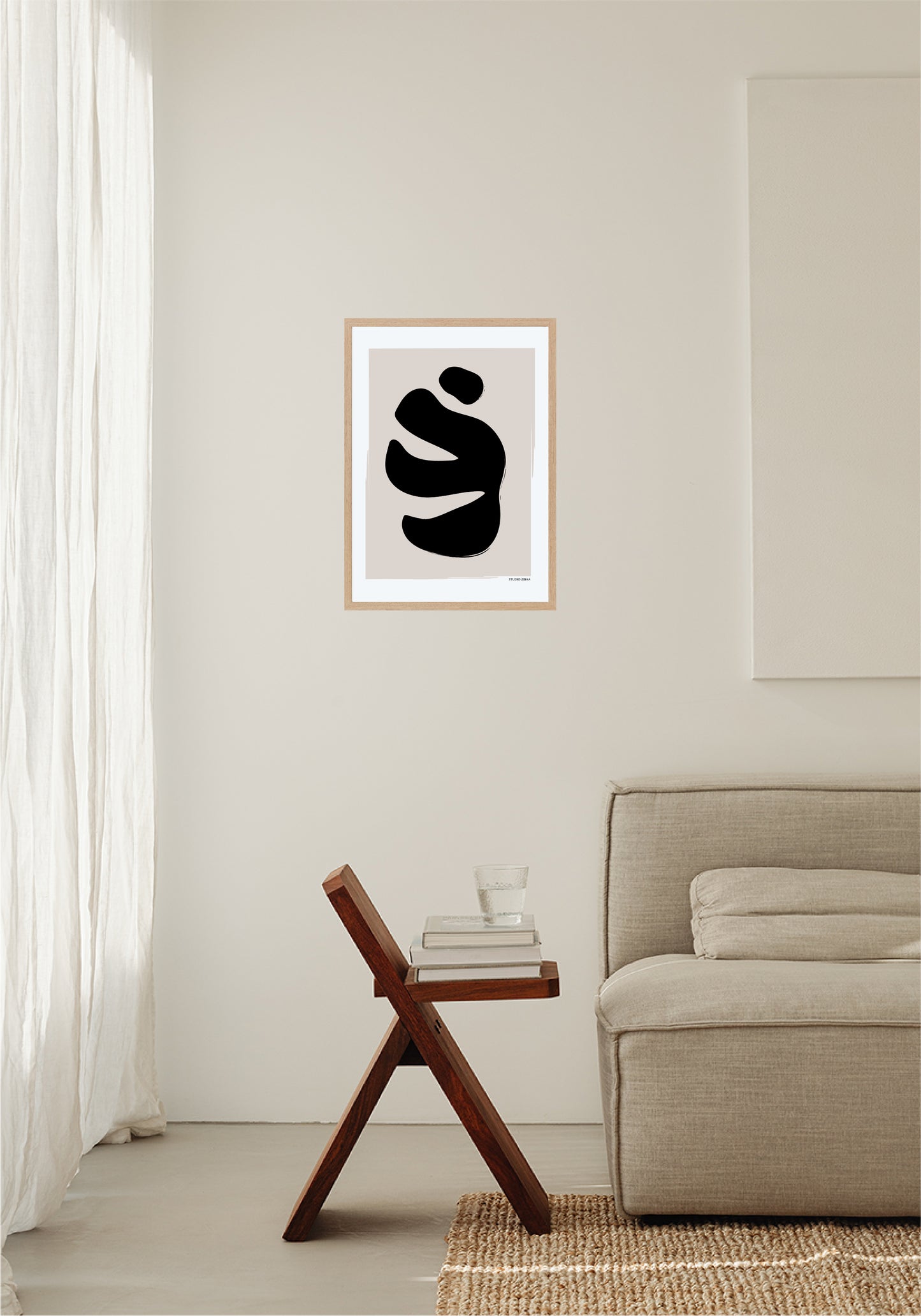 Arte Abstracto - Sand - Black Poster