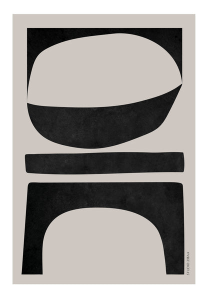 Formas Abstractas - Taupe Poster