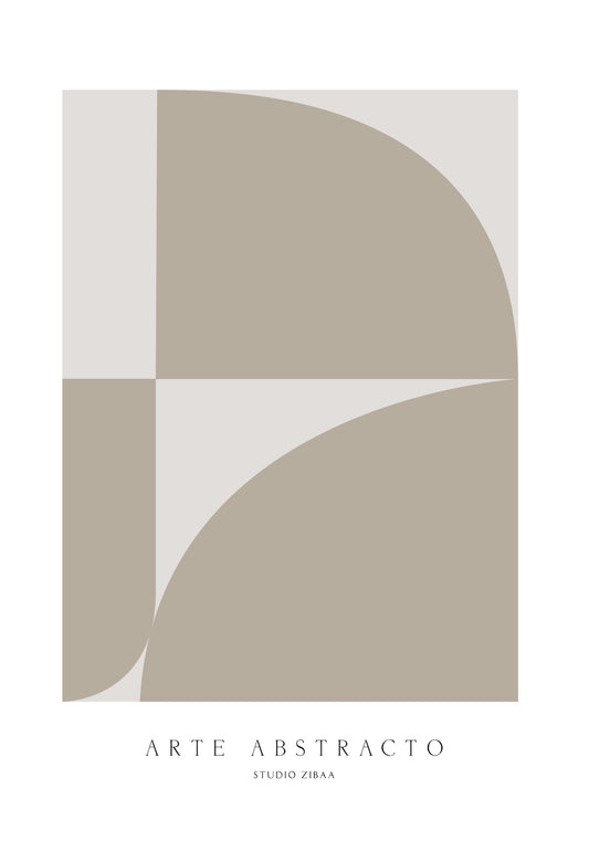 Arte Abstracto - Taupe Poster