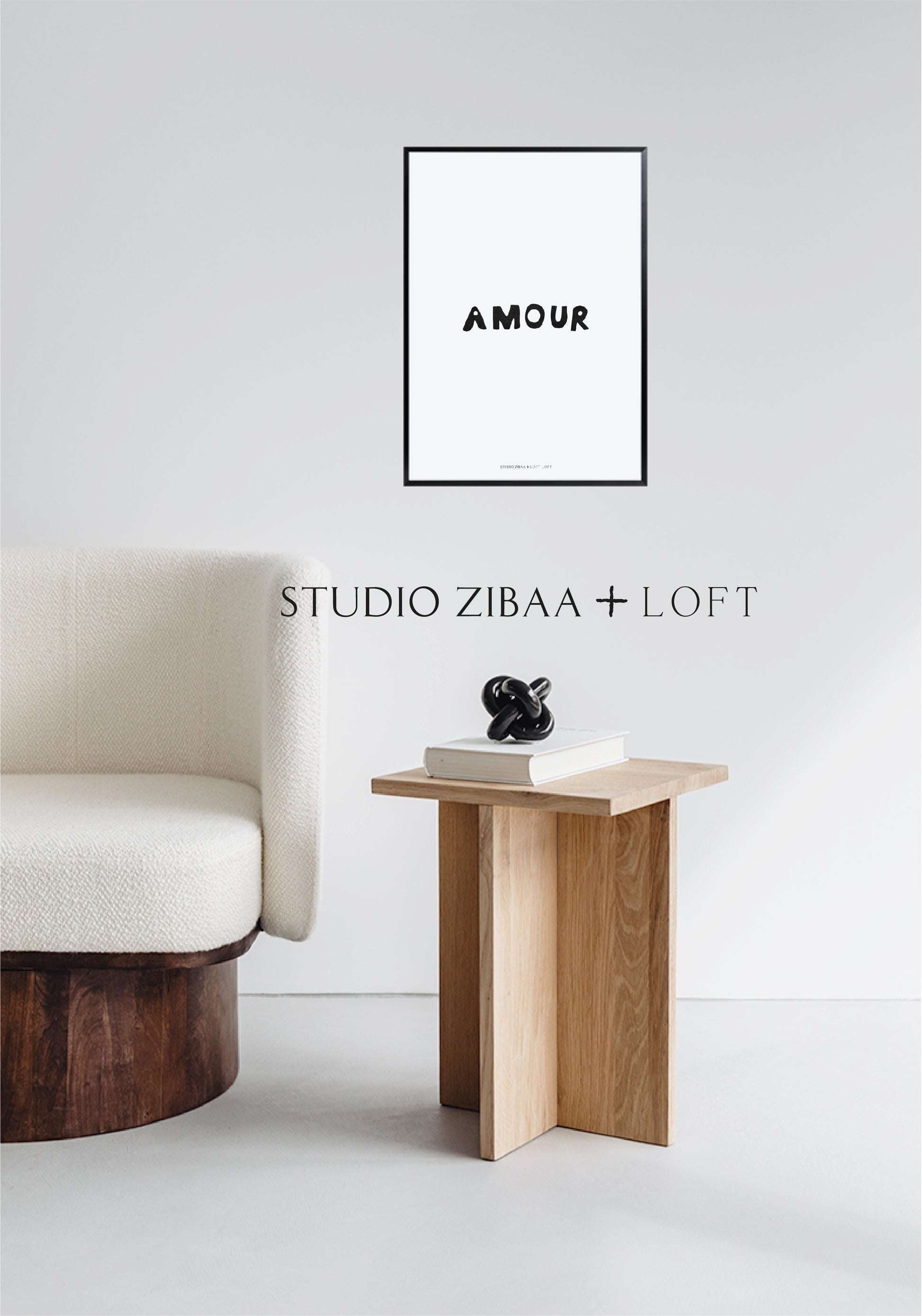 Amour poster zwart wit 