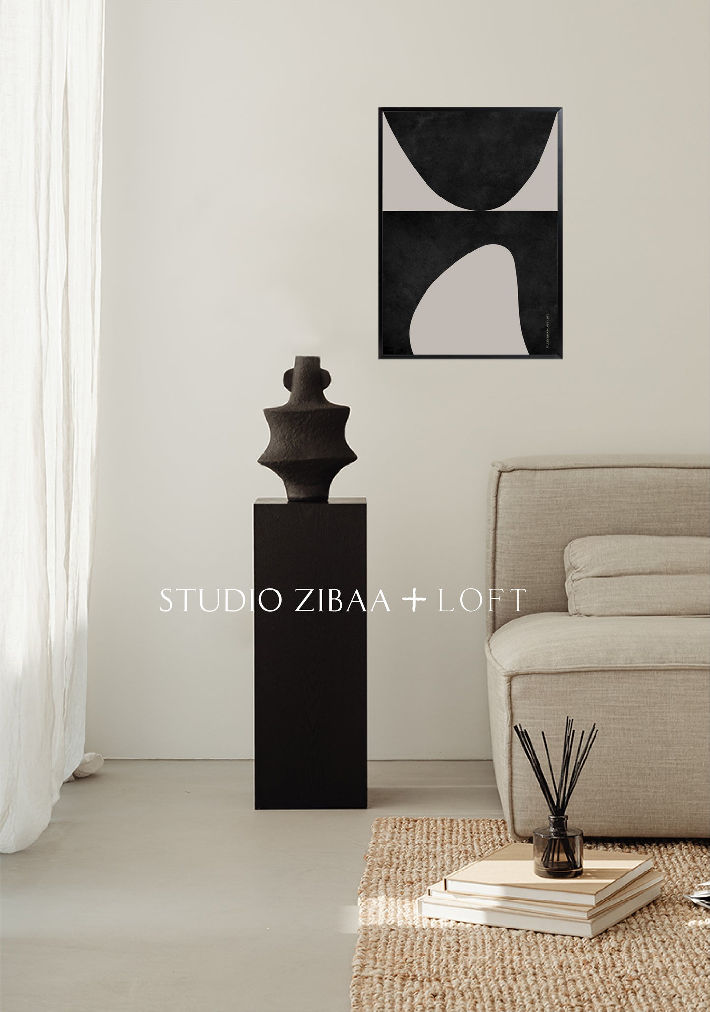 Organic - Taupe Poster |  STUDIO ZIBAA X LOFT