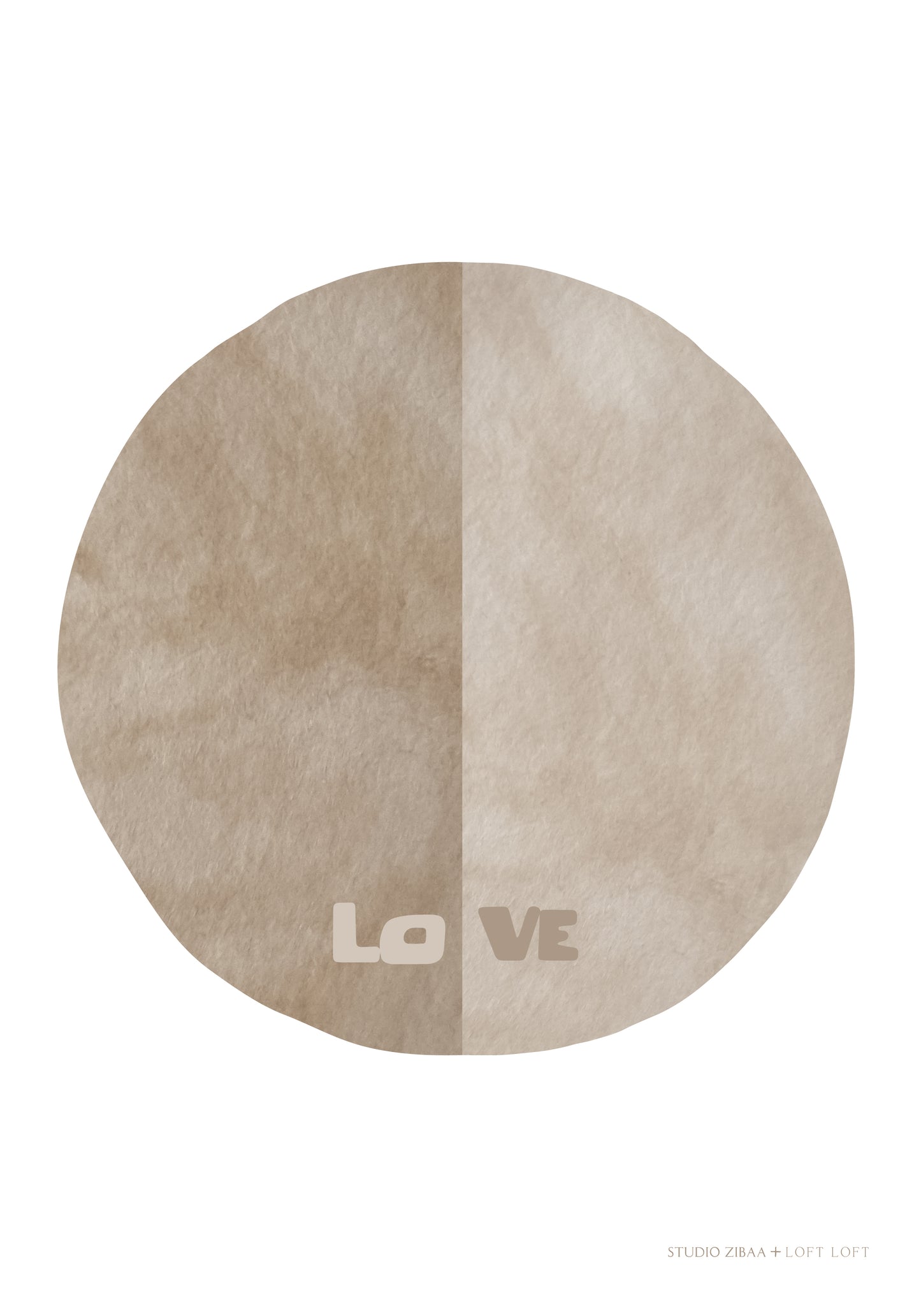 Sun Love - Naturel Poster |  STUDIO ZIBAA X LOFT